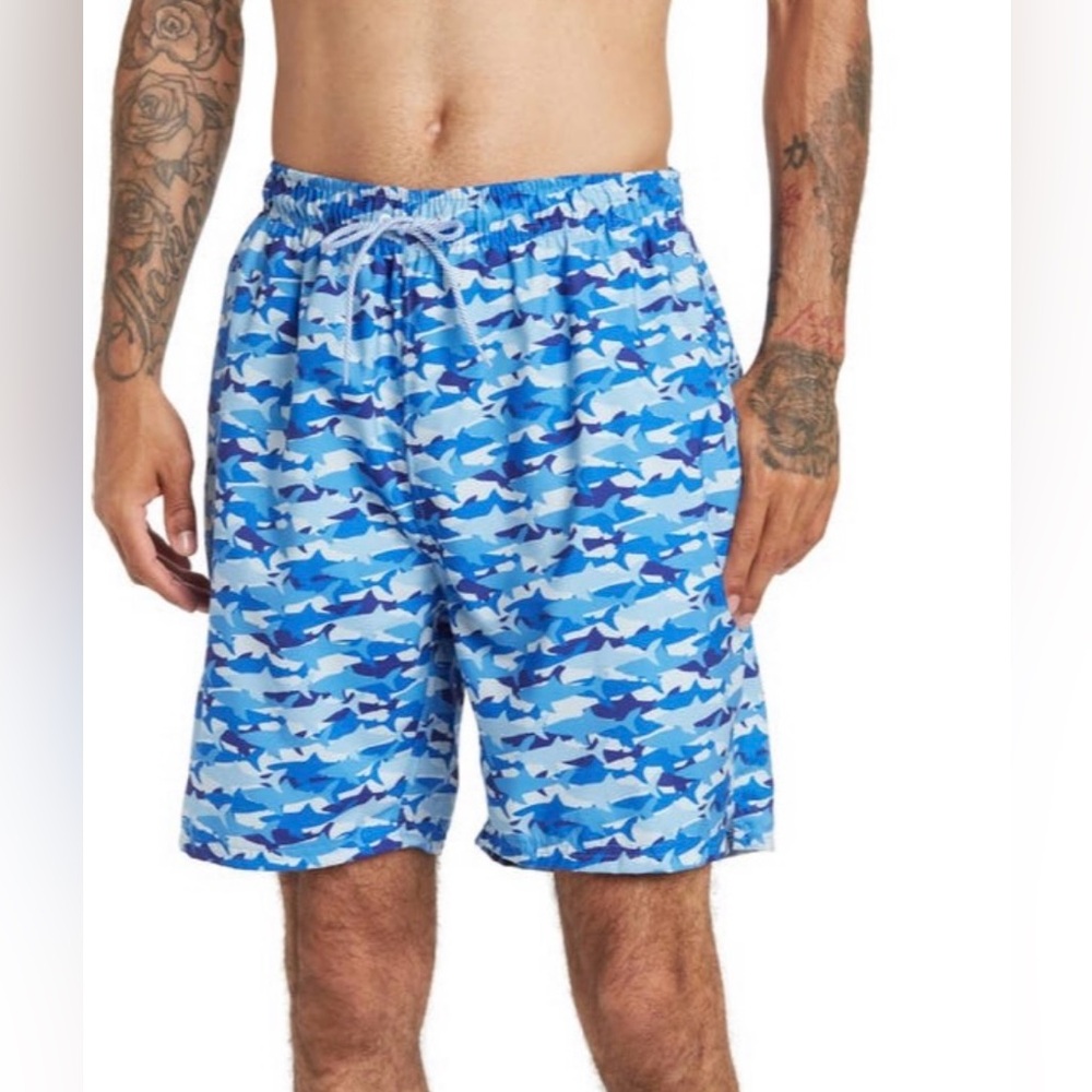 Taylor Byrd Men’s Shark swim trunks
